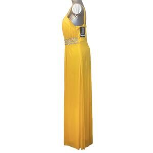 Sequin-Embellished Yellow Gown
